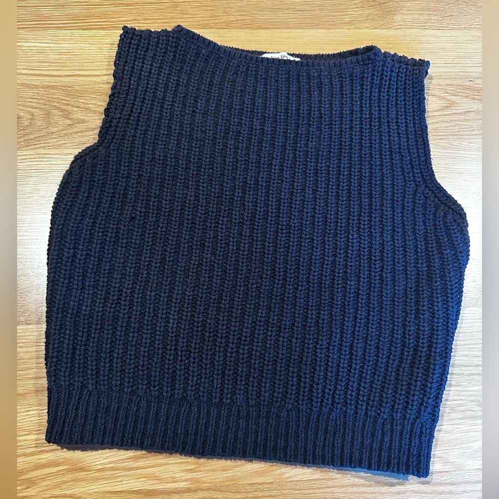 Abercrombie & Fitch Black Ribbed Knit Sweater Tank